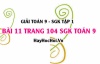 Giải bài 11 trang 104 SGK Toán 9 tập 1: Đường tròn và hình thang